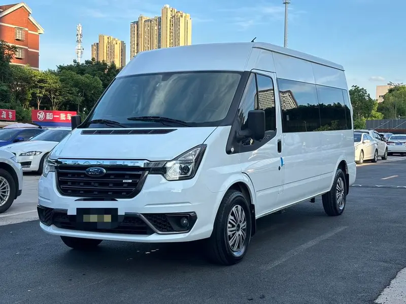 Ford New Generation Transit Pro 2.2T автомат Люкс микроавтобус длинная база 带机械踏板 9 мест средняя крыша, 2021 — фото 1